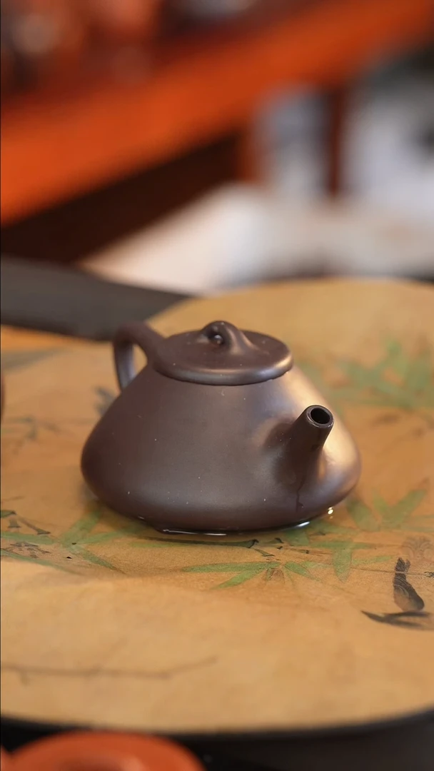 茶壶紫砂子冶石瓢 半手工 200cc
