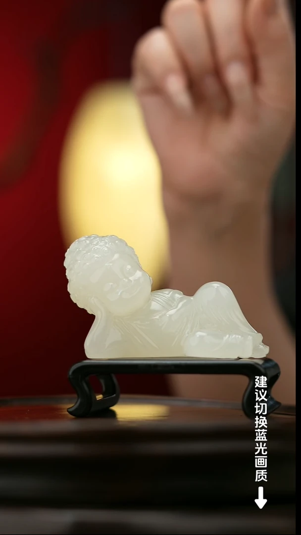 玉【卧佛】天然玉石摆件