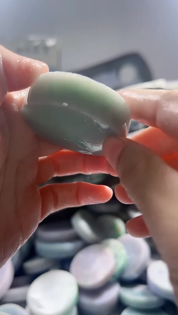 翡翠裸石 缅甸翡翠A货柠2149