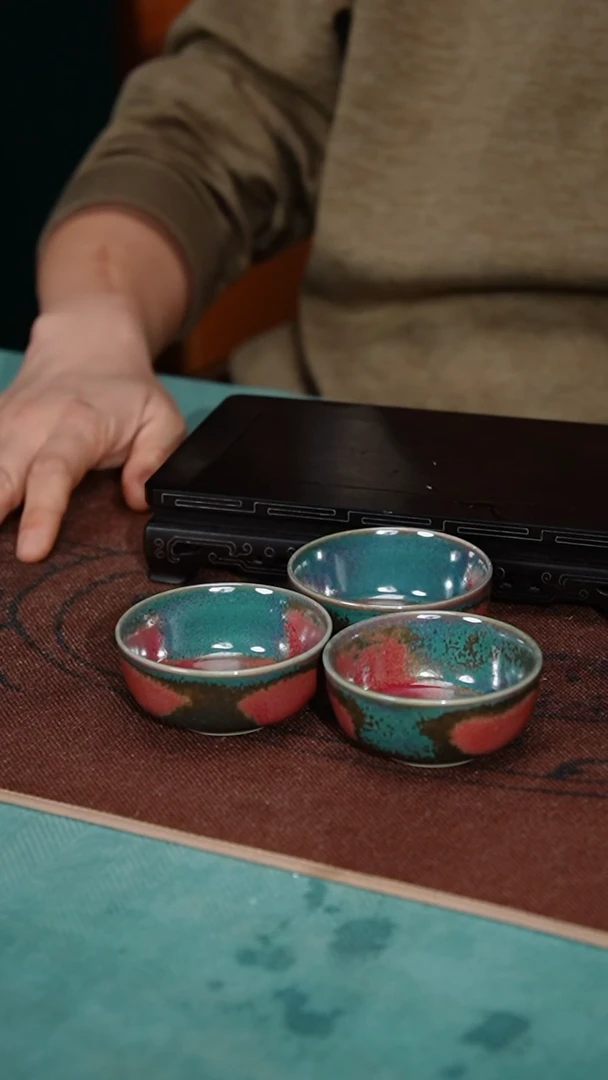 【闪购商品】83-5小碗杯（炉钧釉 窑变随机）