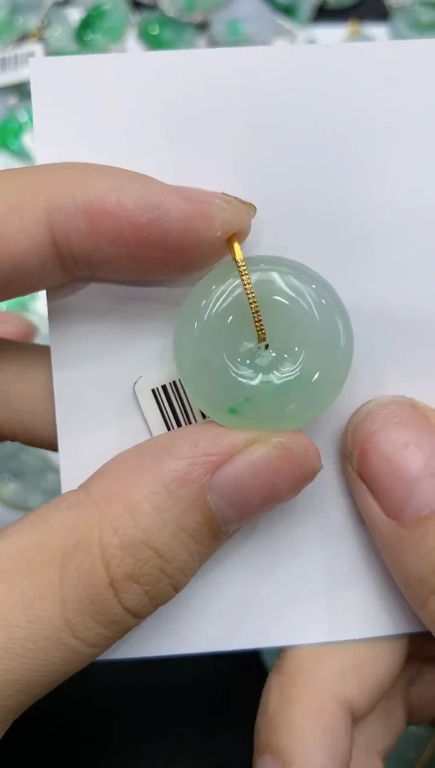 【闪购商品】翡翠颈饰18K金镶嵌1111111111111