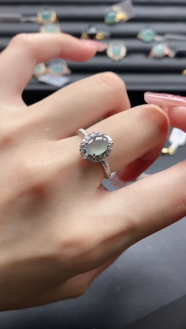 【闪购商品】翡翠戒指银S925镶嵌1111-