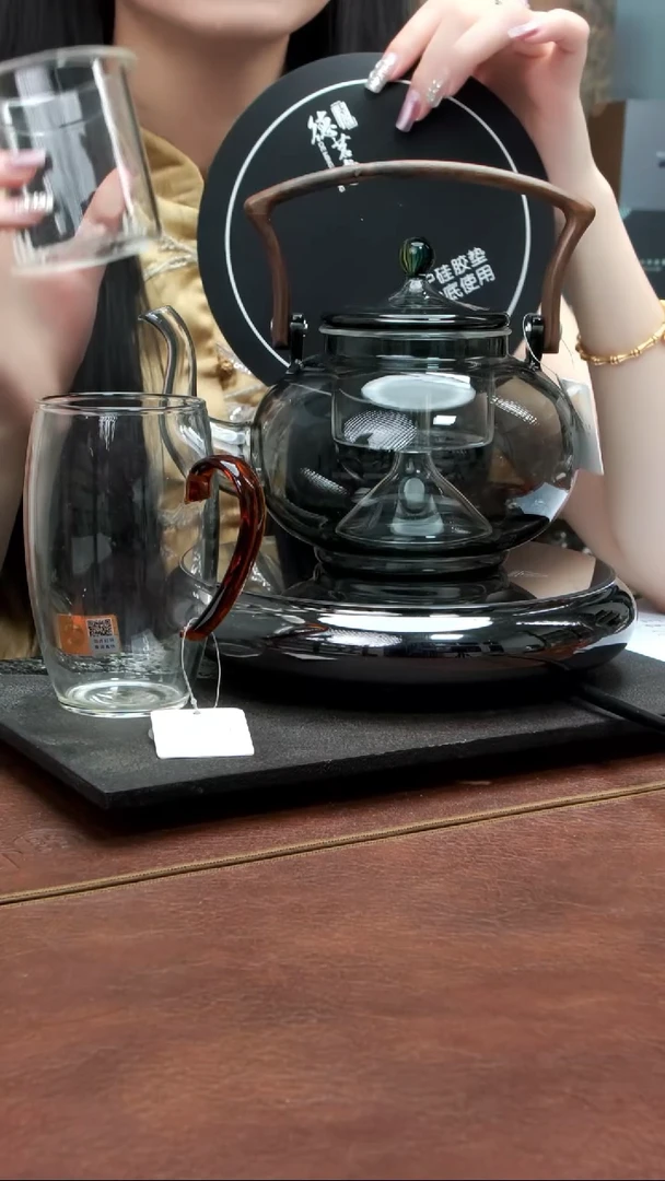 鼓韵电陶炉1300w+禾钺壶烟灰+清源杯 琥珀