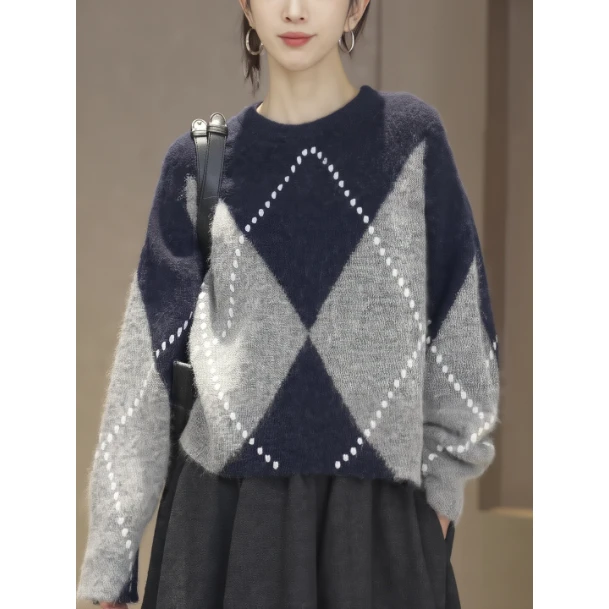 冬季独特漂亮套头毛衣慵懒高级感巨好看的早秋上衣女冬装2025新款