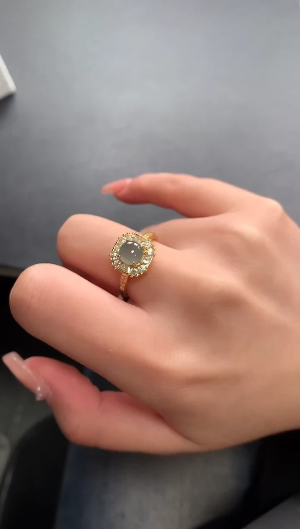 【闪购商品】翡翠戒指银S925镶嵌542114