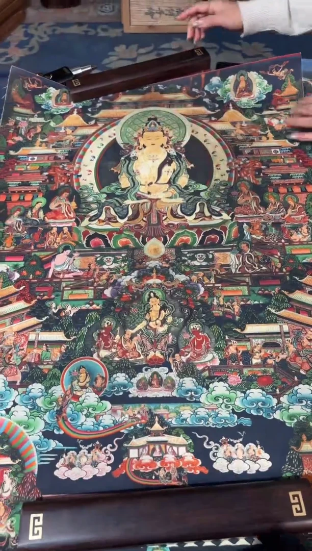 卷轴画龙妹唐卡直播tk16