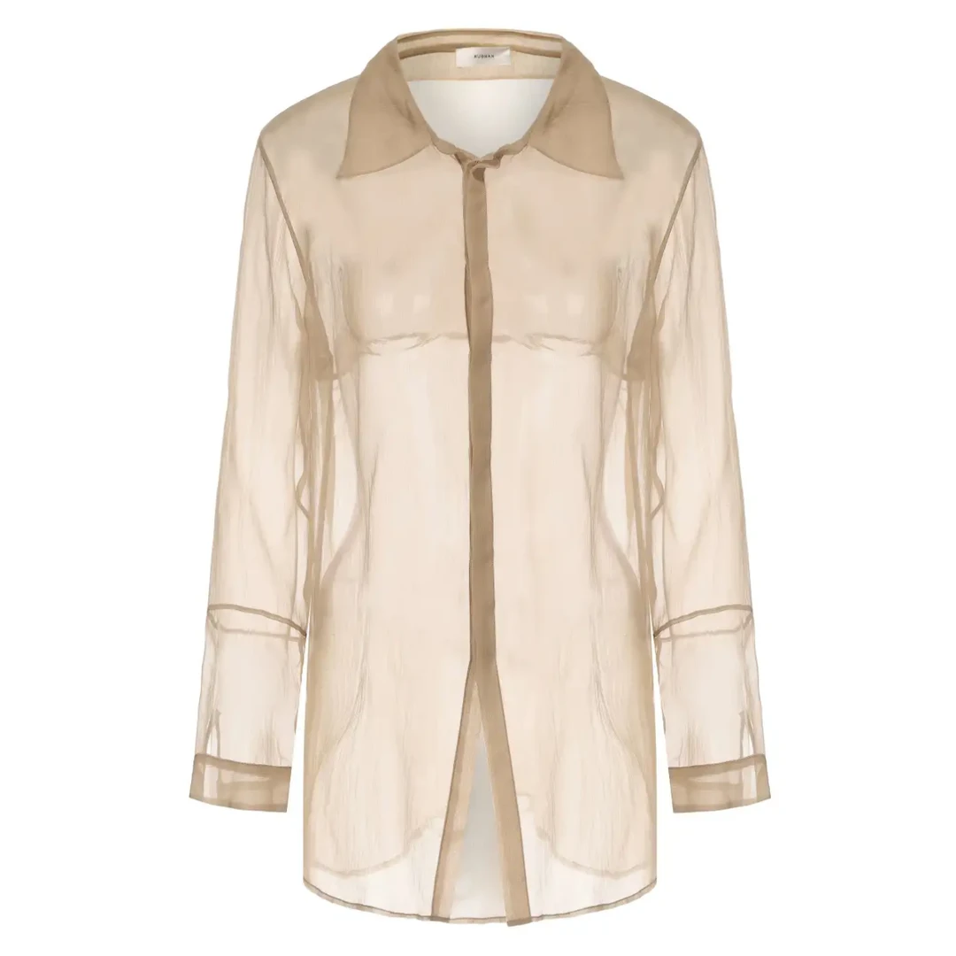 RH067AW24真丝几何衬衫