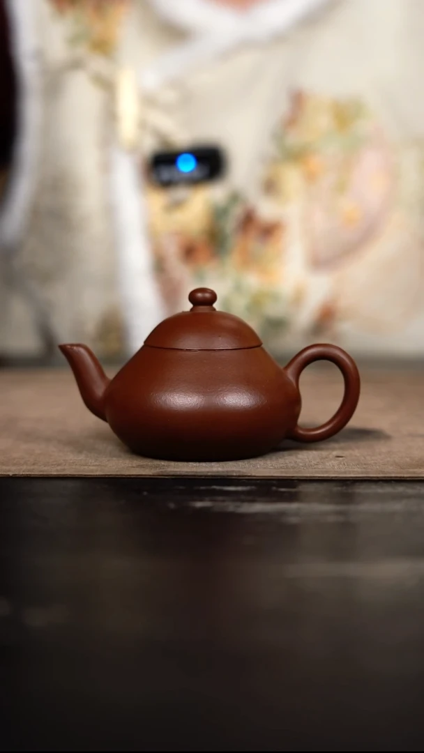 茶壶紫砂老紫泥梨形150cc