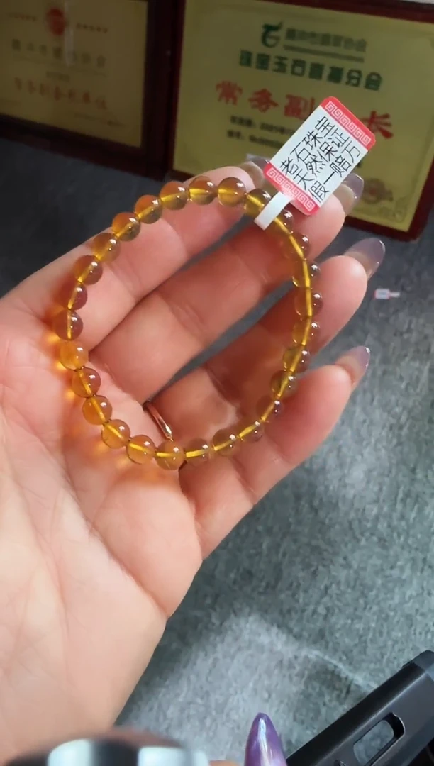 手串琥珀未镶嵌#2缅甸琥珀金珀手串6mm