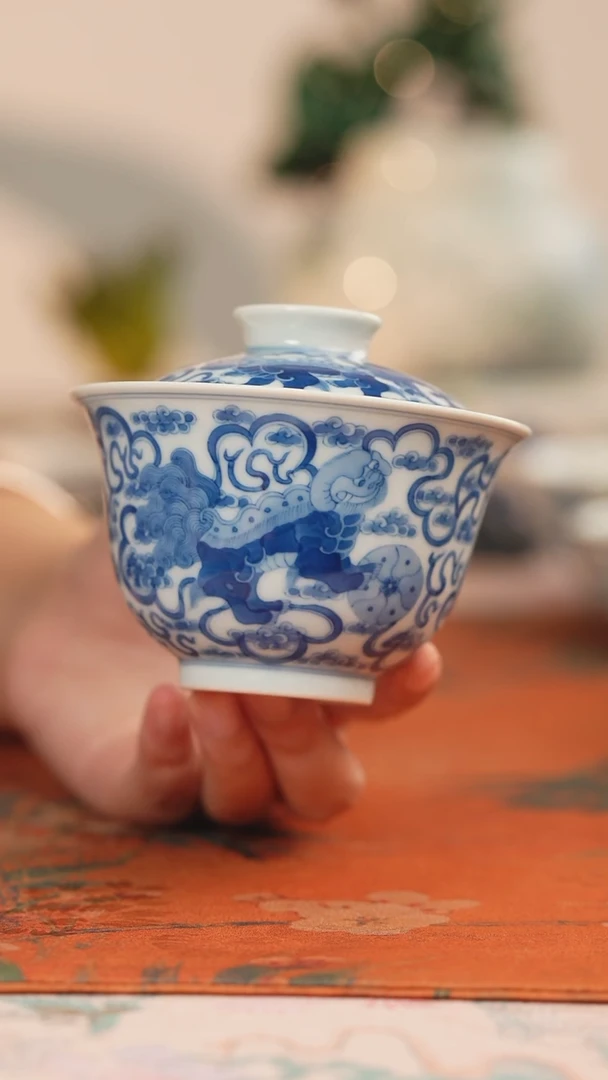 望玉事事如意盖碗