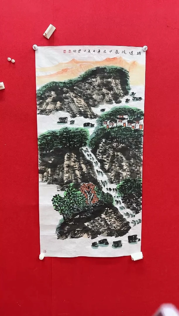 国画y天津人美-董建明国画8平尺