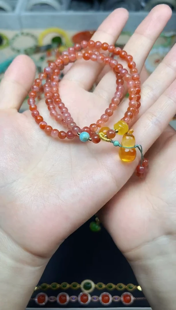 南红玛瑙手串未镶嵌多圈手串06