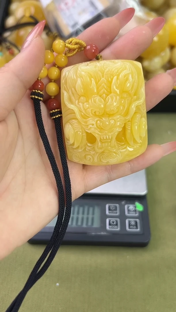 裸石琥珀未镶嵌洪*琥珀蜜蜡吊坠