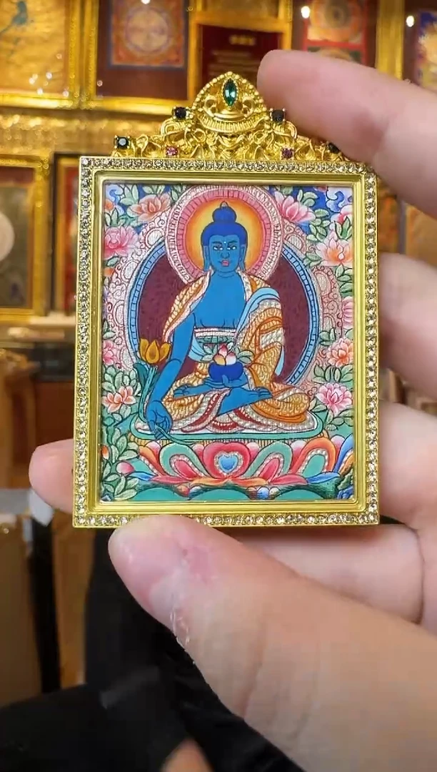 吊坠药老师---热贡纯手绘