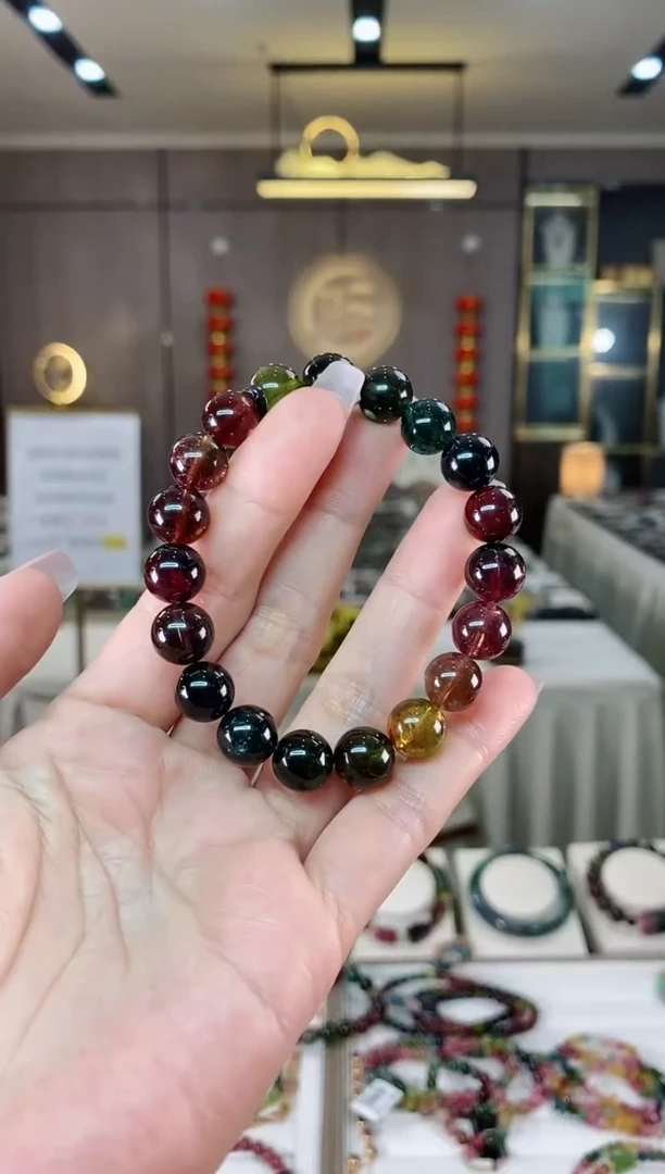 【闪购商品】碧玺单圈手串10mm+未镶嵌（多样性发一条）hon