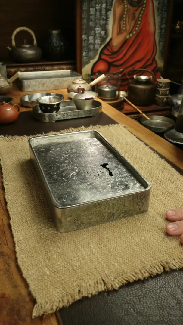 【闪购商品】微瑕纯锡梅花壶承