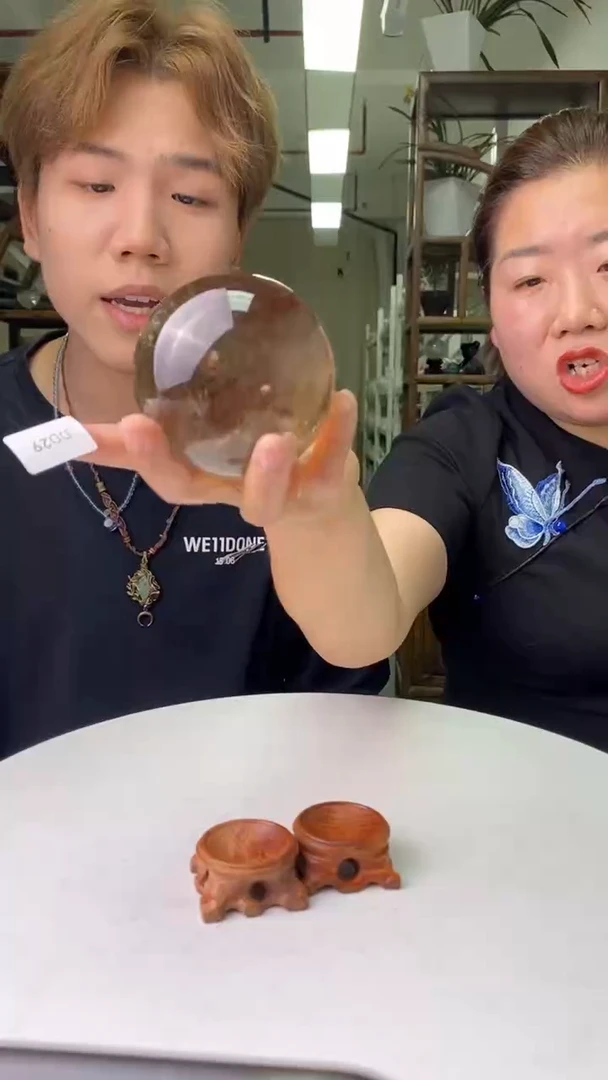 球未镶嵌水晶茶水晶球D29