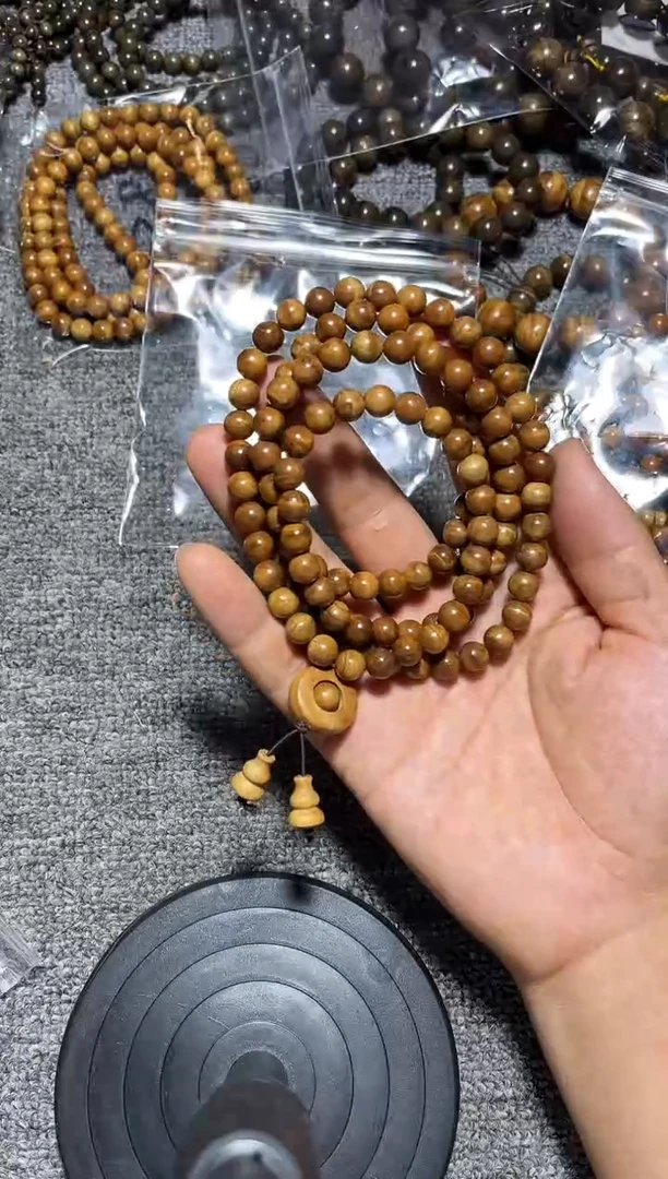 金丝楠手串/手链0.8/108药香多圈带花款138