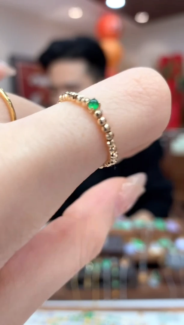 【闪购商品】翡翠戒指18K金镶嵌戒指多样性发货1件