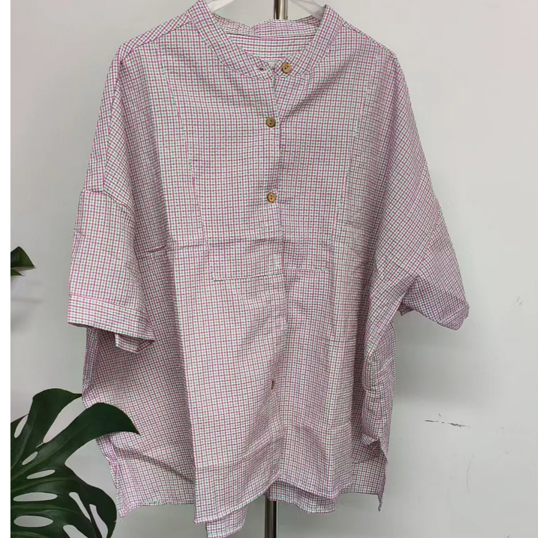 QS051休闲百搭棉麻小衫