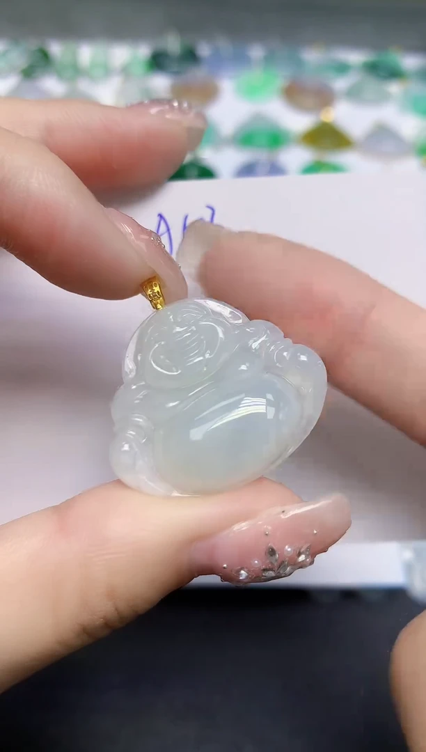 颈饰未镶嵌翡翠天然缅甸翡翠A货翡翠百元以上9元证书费自理