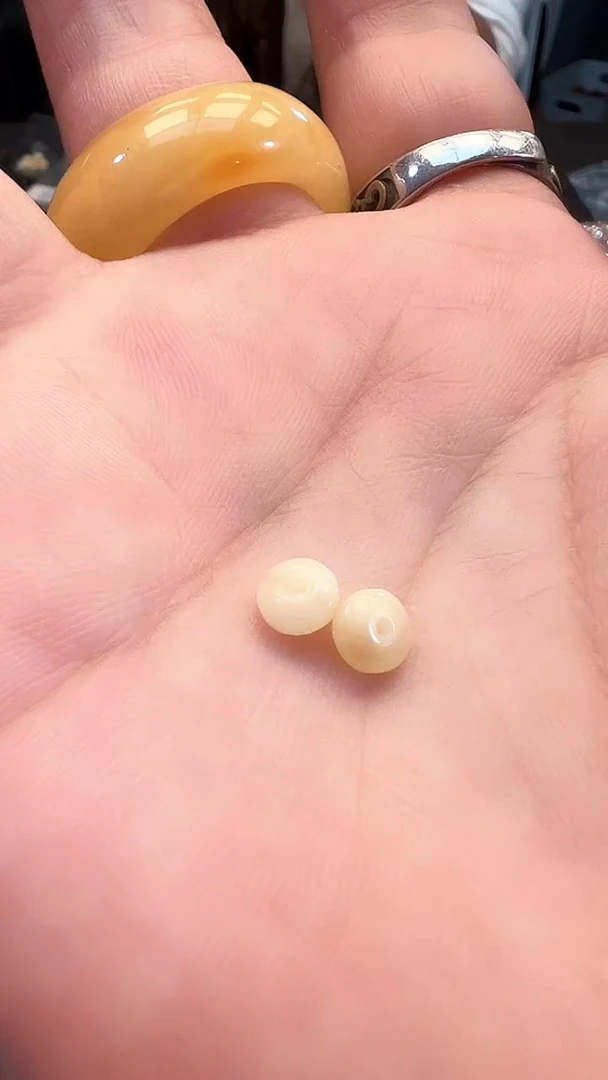 裸石蜜蜡未镶嵌6+蜜蜡隔片 一对 多样性拍一发一
