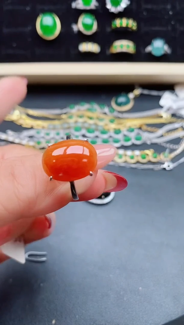 【闪购商品】翡翠戒指银S925镶嵌21321