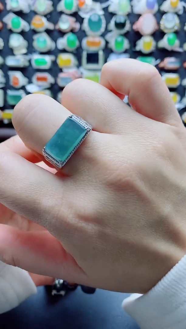 未镶嵌戒指翡翠天然翡翠a货男戒