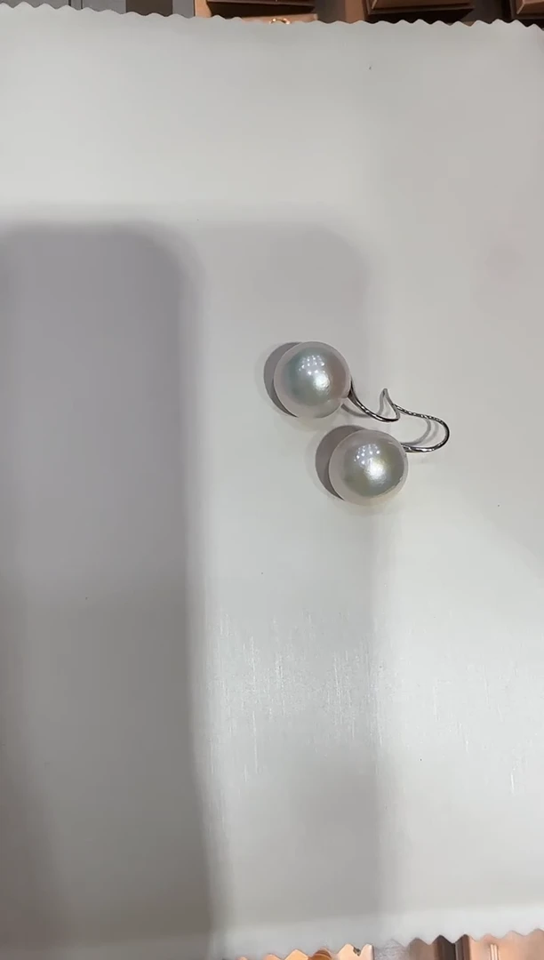 银S925镶嵌耳饰淡水珍珠16天然珍珠耳饰高跟鞋