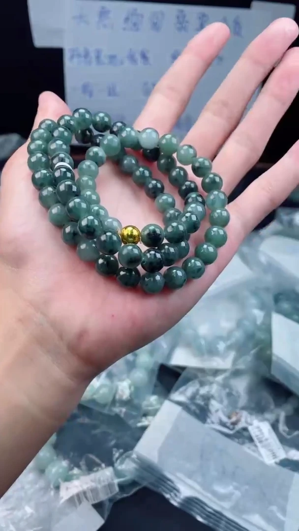 未镶嵌定制翡翠珠串