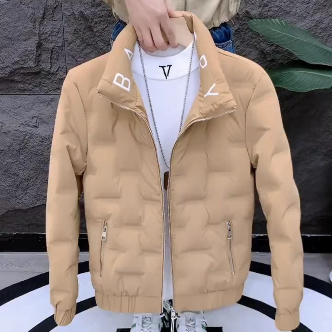 冬季新款潮流时尚轻薄羽绒服男士轻奢百搭棉服外套男生衣服高级感