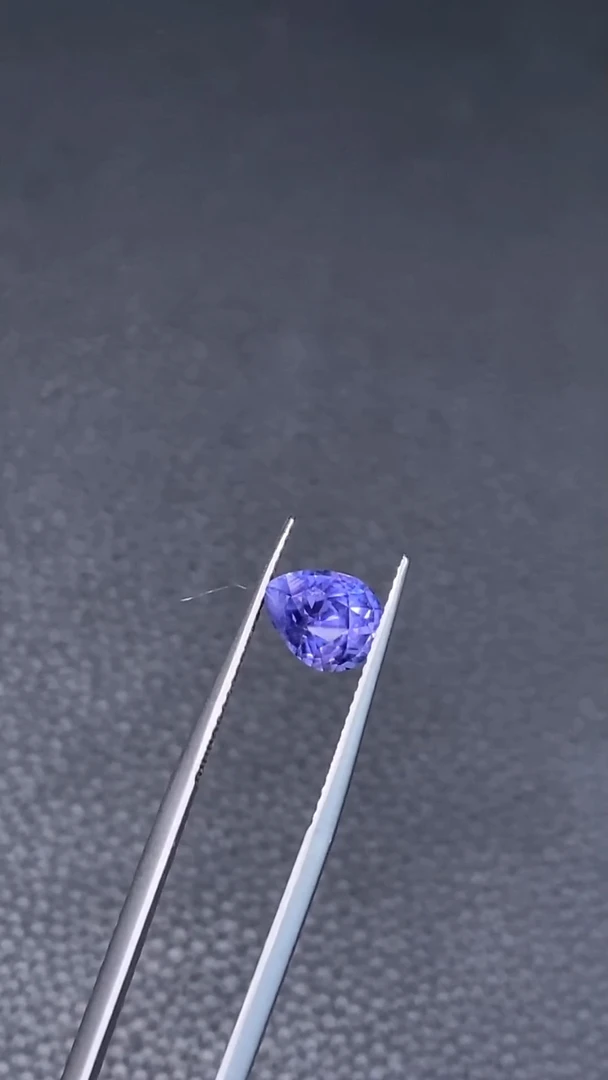 裸石彩色蓝宝石1.76ct天然无烧紫蓝宝裸石