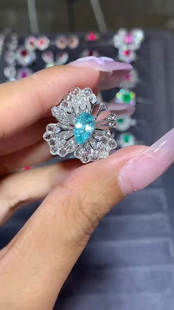 18K金镶嵌戒指碧玺1.05CT