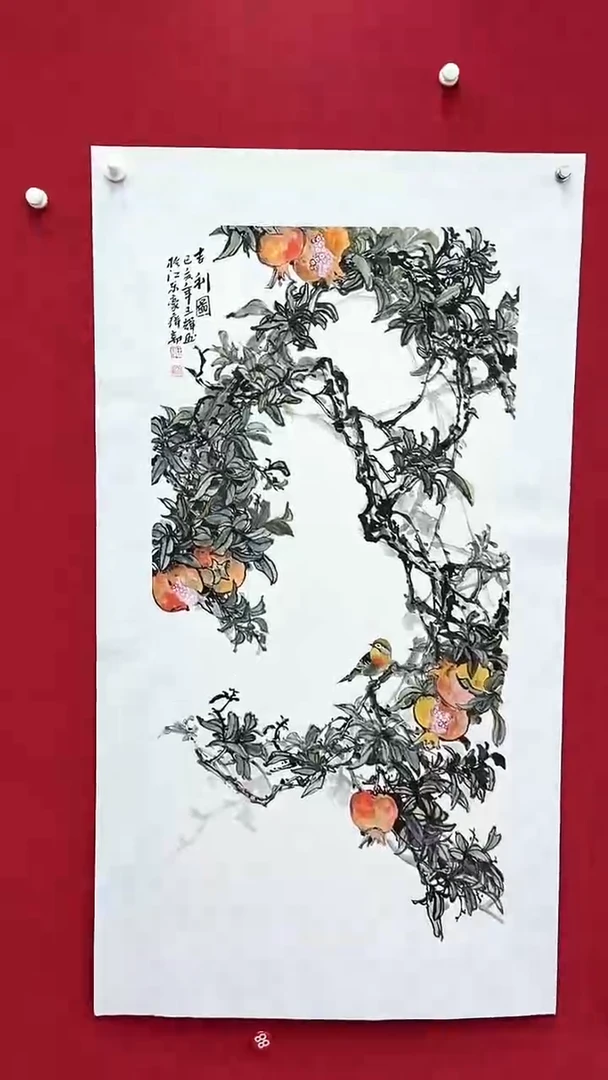 国画手绘国画山水花鸟