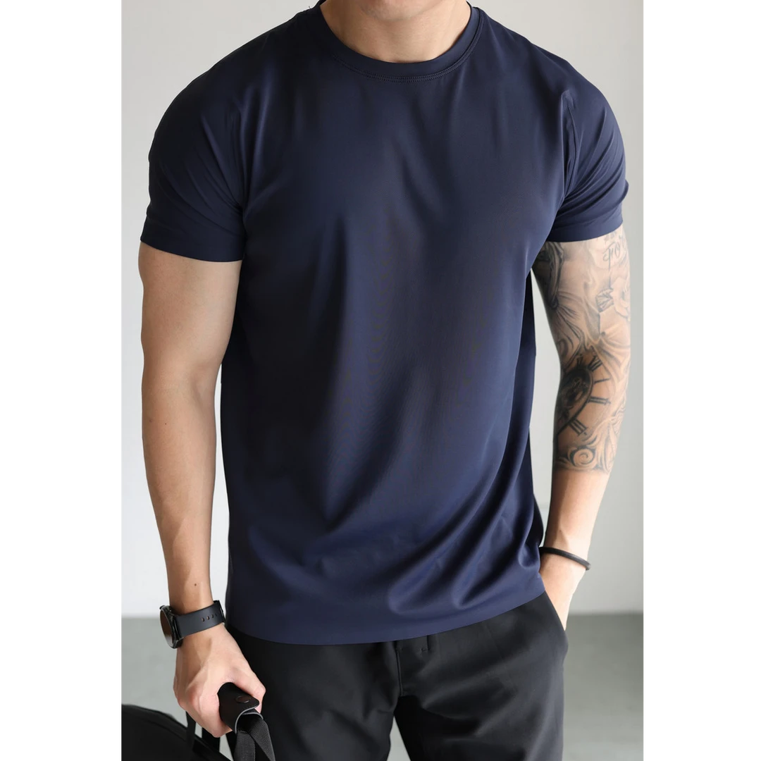 奥兰德保罗都市运动系列零束缚透气速干无痕男士休闲T恤健身短袖