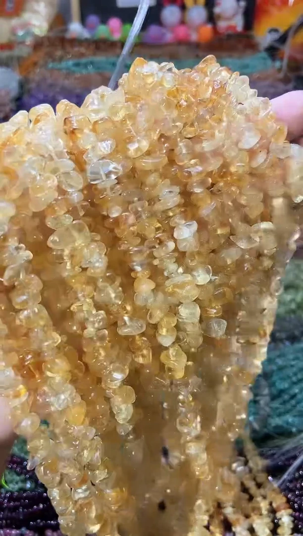 水晶珠宝半成品未镶嵌黄水晶
