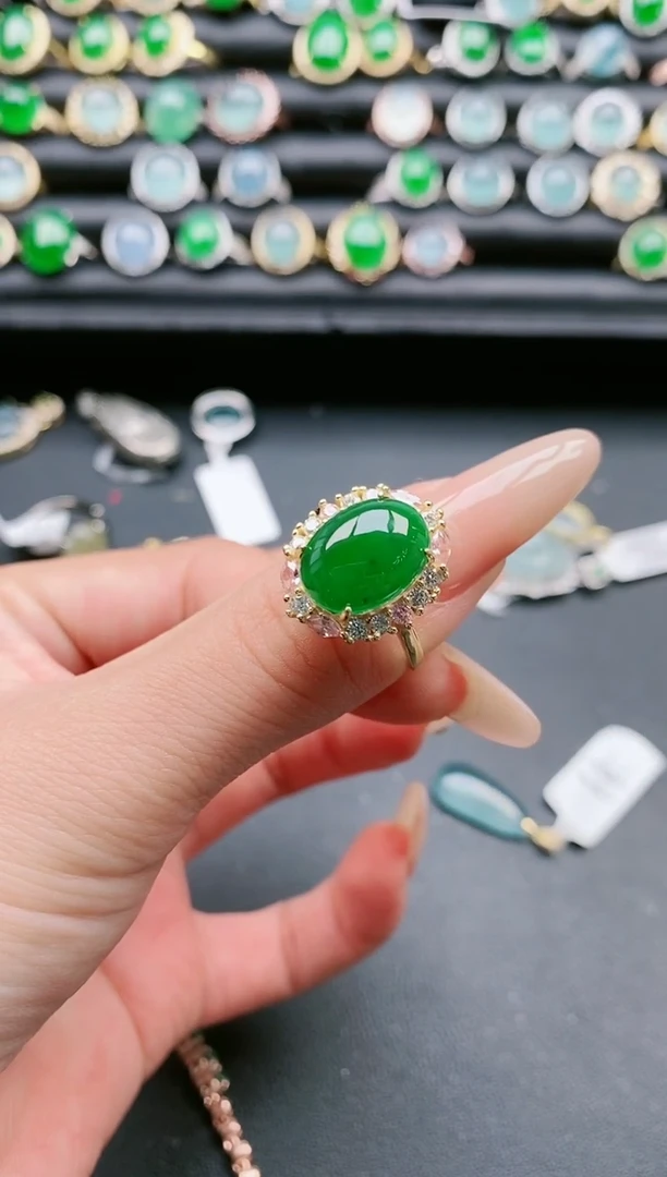 【闪购商品】翡翠戒指银S925镶嵌11111