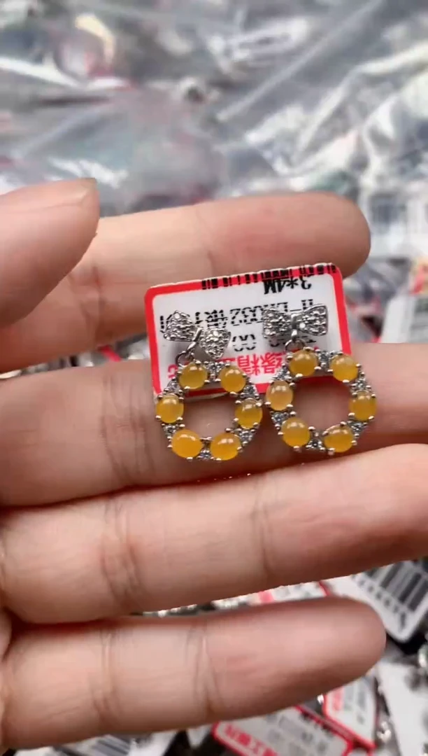 银S925镶嵌戒指翡翠天然A货缅甸翡翠