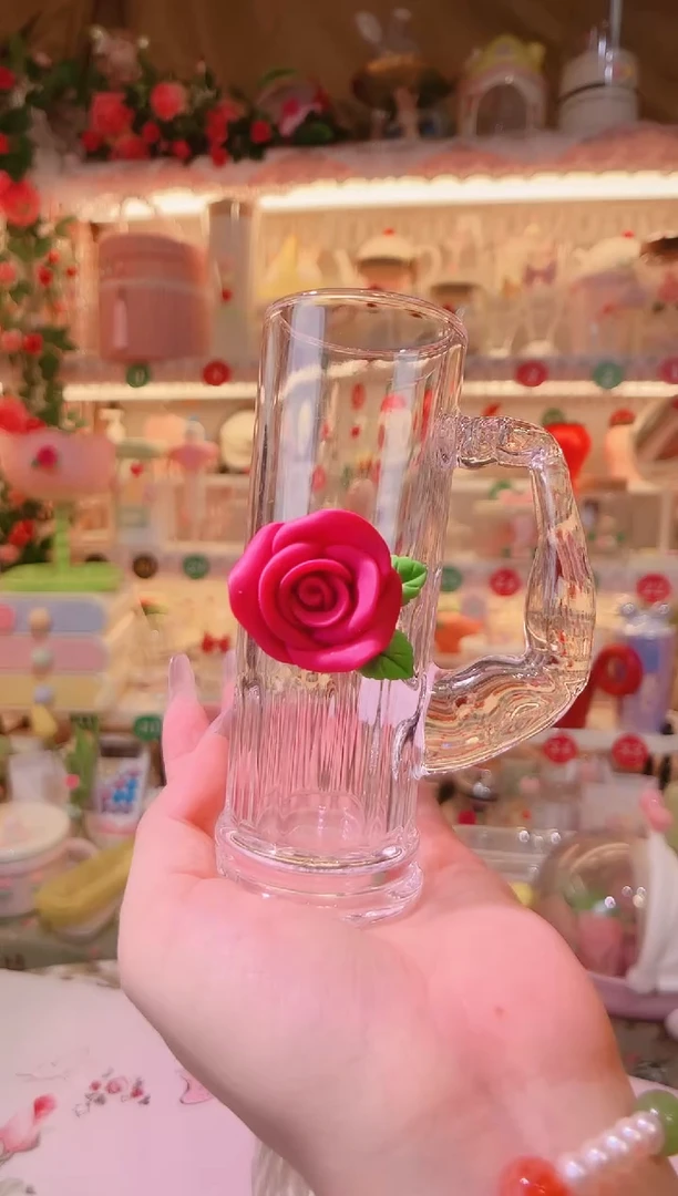 其他开播福利数量不多，快抢！玫瑰花口杯