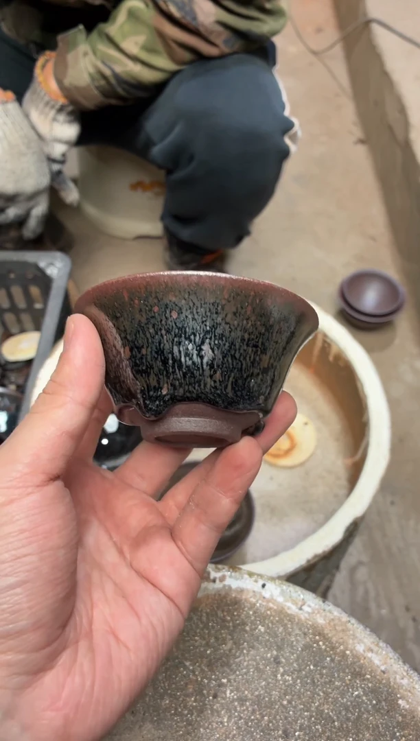 茶盏真柴烧建盏换点柴火