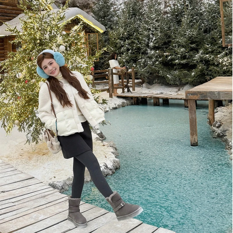 YPP!【零下初雪】巨保暖 时髦好看的皮毛一体毛毛厚底雪地靴