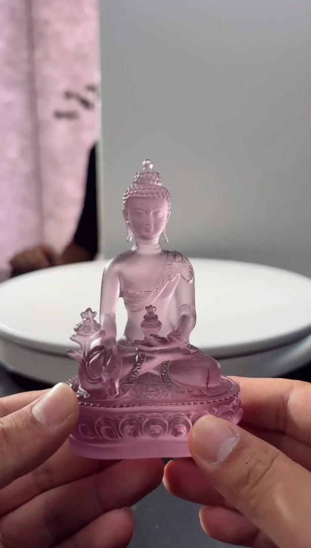 摆件紫色药师佛摆件