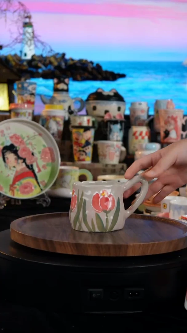 陶瓷便携款手工手绘景德镇陶瓷