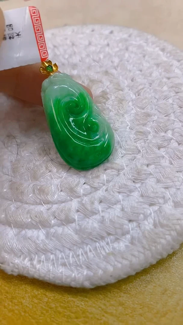 颈饰18K金镶嵌翡翠新号开播 全场乱卖