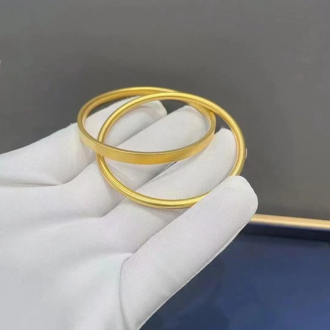 周大生足金古法双环手镯