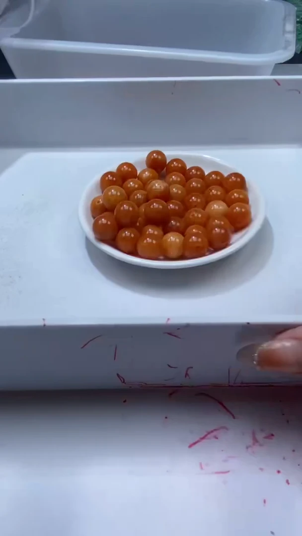 未镶嵌颈饰玛瑙/玉髓W3174-橘红南红色14mm*5颗