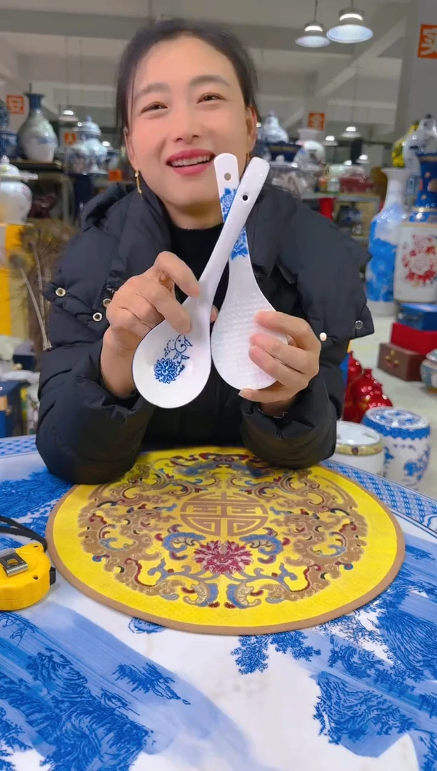 【闪购商品】陶瓷景德镇陶瓷饭勺+汤勺