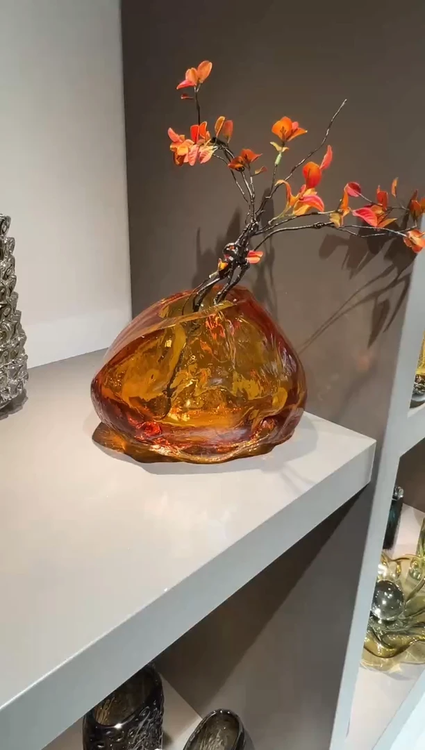 高级火山石琉璃花瓶