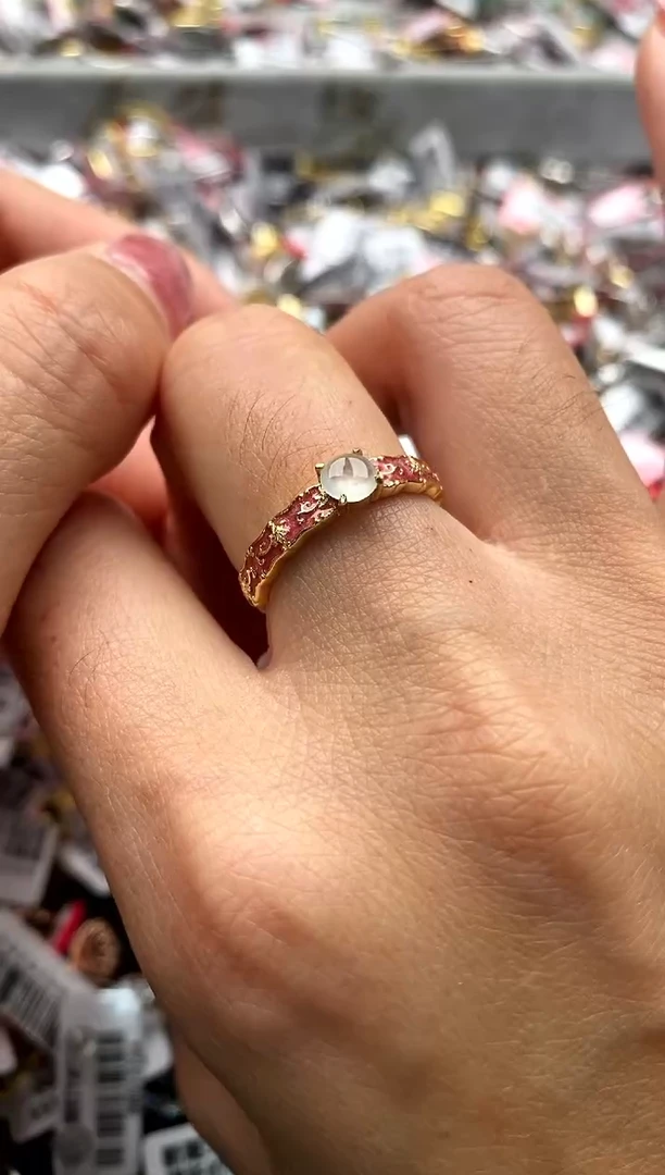 【闪购商品】翡翠戒指银S925镶嵌1111111     9