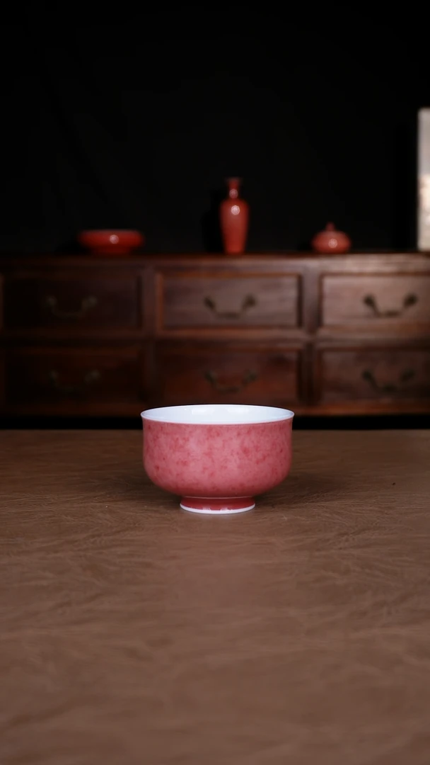 杯子豇豆红景德镇陶瓷